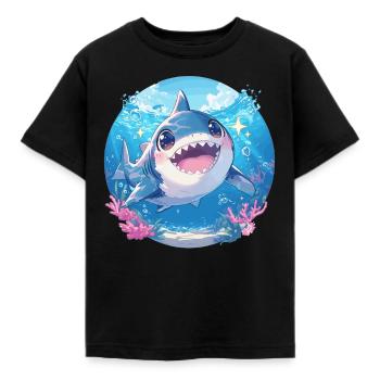 Grands requins blancs Grand requin blanc - T-shirt Enfant - noir - Devant - AI Model Kid Female (0cm)