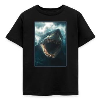 Grands requins blancs Grand requin blanc - T-shirt Enfant - noir - Devant - AI Model Kid Female (0cm)