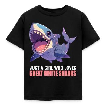 Grands requins blancs Grand requin blanc - T-shirt Enfant - noir - Devant - AI Model Kid Female (0cm)