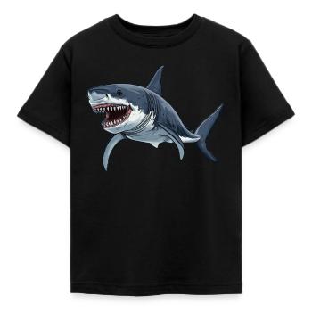 Haie Hai - Kinder T-Shirt - Schwarz - Vorne - AI Model Kid Female (0cm)