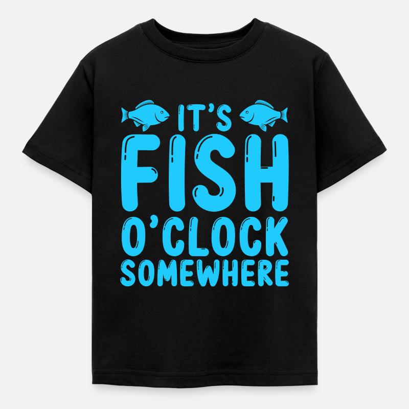 C’est l’heure du poisson - T-shirt Enfant - noir