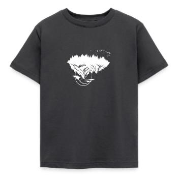 Dualité de la montagne - T-shirt Enfant - charbon - Devant - AI Model Kid Female (0cm)
