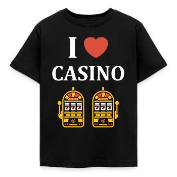 Casino - Kids' T-Shirt - black - Front - AI Model Kid Female (0cm)