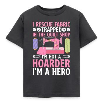 Drôle de couture et de courtepointe T-Shirt Quilter - T-shirt Enfant - charbon - Devant - AI Model Kid Female (0cm)