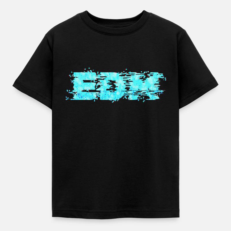 Musique EDM, Esthétique rétro glitch, Amateurs de techno - T-shirt Enfant - noir