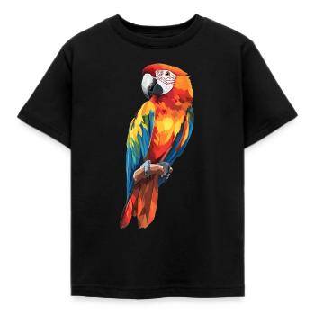 Papageie Papagei - Kinder T-Shirt - Schwarz - Vorne - AI Model Kid Female (0cm)