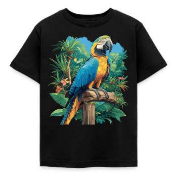 Papageie Papagei - Kinder T-Shirt - Schwarz - Vorne - AI Model Kid Female (0cm)