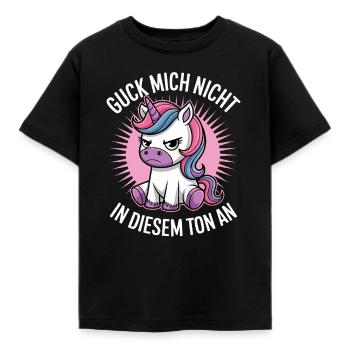 Don't look at me in that tone - Kids' T-Shirt - black - Front - AI Model Kid Female (0cm)
