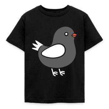Taube - Kinder T-Shirt - Schwarz - Vorne - AI Model Kid Female (0cm)