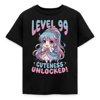 Anime Chibi Kawaii - T-shirt Enfant - noir - Devant - AI Model Kid Female (0cm)