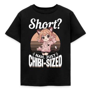 Anime Chibi Kawaii - T-shirt Enfant - noir - Devant - AI Model Kid Female (0cm)
