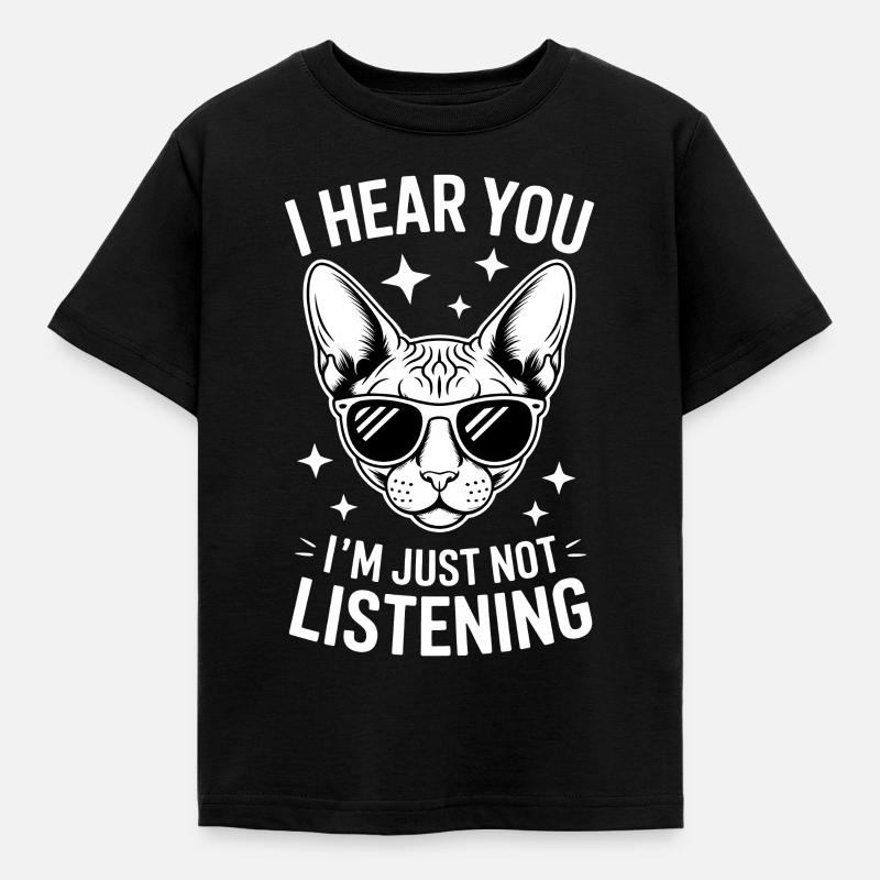 Sphynx Cat Saying Funny Sphynx Cat Gift - Kids' T-Shirt - black