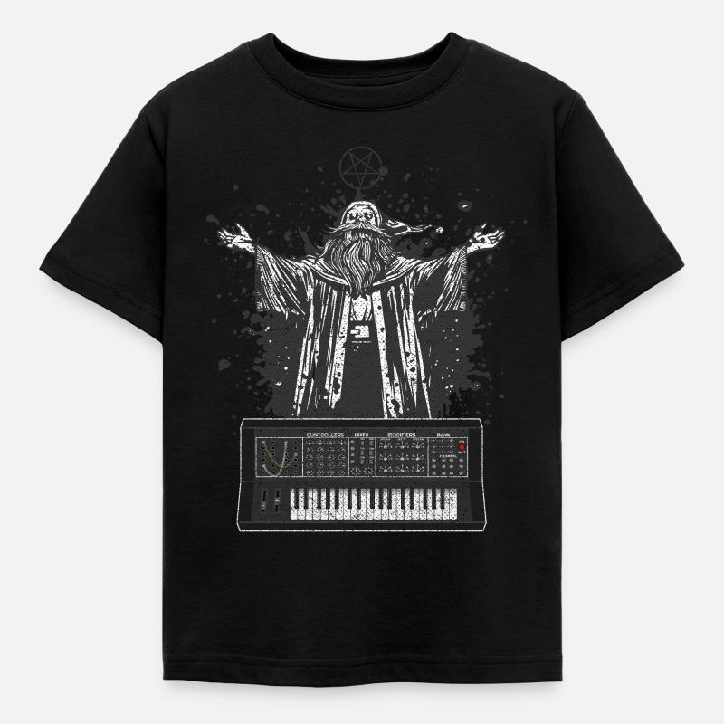 Synthesizer Geschenk Synth Analog Modular Satan - Kinder T-Shirt - Schwarz