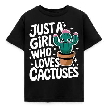 Cactus Cacti Desert Plant - Kids' T-Shirt - black - Front - AI Model Kid Female (0cm)