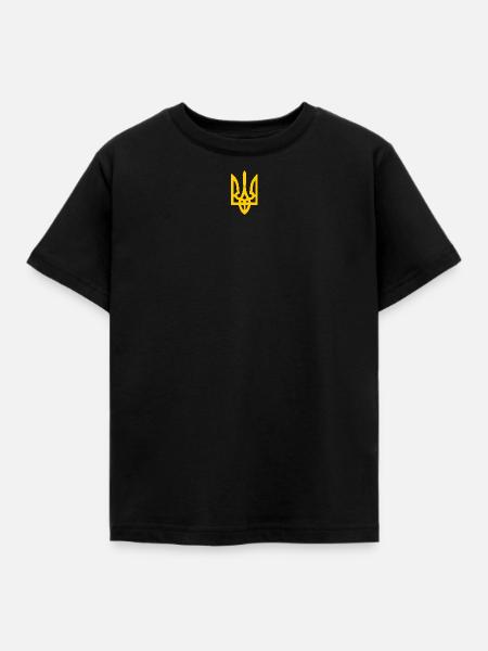 Ukrainan vaakuna Zelenskyj Logo Slava Ukraini - Børne-T-shirt - sort