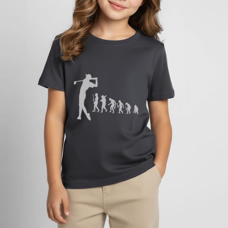 Evolution Golfeur Evolution Evolution Age de Pierre T-shirt Enfant