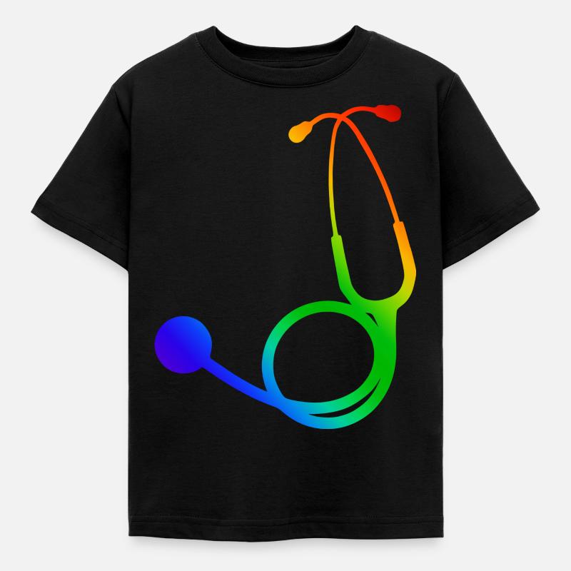 Stéthoscope de couleur | Stethoscope coloured - T-shirt Enfant - noir