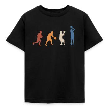 Vintage Basketball Player Basketball Player Streetball - Kids' T-Shirt - black - Front - AI Model Kid Female (0cm)