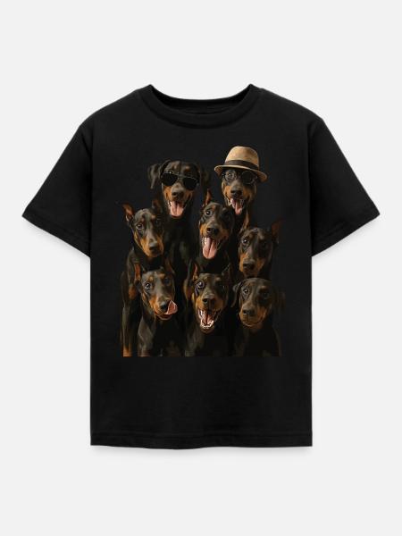 Dobermann - Kinder T-Shirt - Schwarz