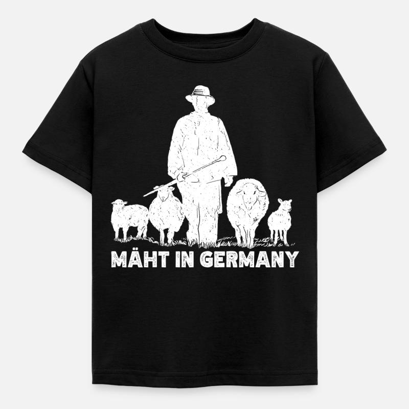 Mäht in Germany Schafe Schafhirte Geschenk - Kinder T-Shirt - Schwarz