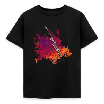 klarinette - Kinder T-Shirt - Schwarz - Vorne - AI Model Kid Female (0cm)