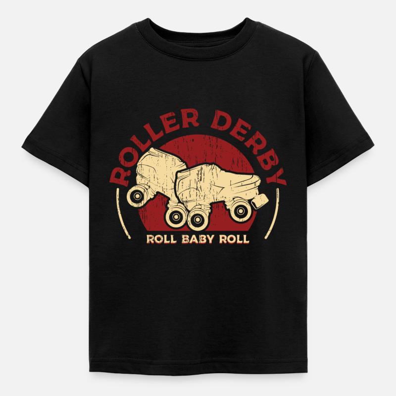Dessins roller derby - T-shirt Enfant - noir