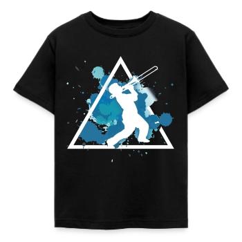 posaune - Kinder T-Shirt - Schwarz - Vorne - AI Model Kid Female (0cm)