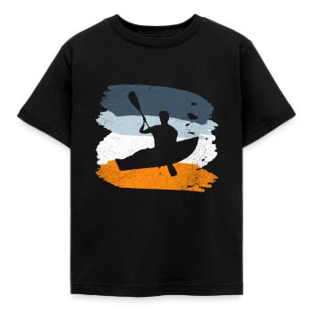 kanu kayak rudern - Kinder T-Shirt - Schwarz - Vorne - AI Model Kid Female (0cm)