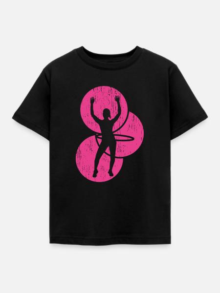 Hula-Hoop - Kinder T-Shirt - Schwarz