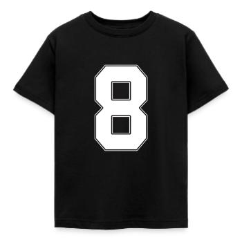 8 Jahre Trikot 8 - Kinder T-Shirt - Schwarz - Vorne - AI Model Kid Female (0cm)