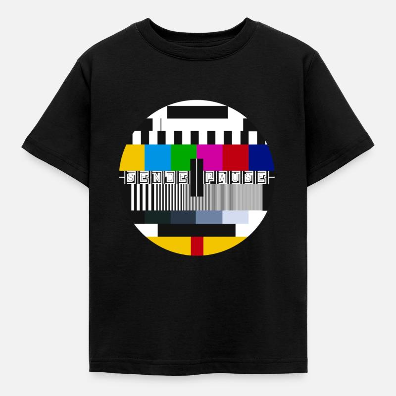 Send Pause - Test Image - Philips PM5544 - Oldschool - Kids' T-Shirt - black