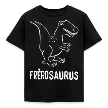 Mon Grand Frère Dinosaure Frérosaurus - T-shirt Enfant - noir - Devant - AI Model Kid Female (0cm)