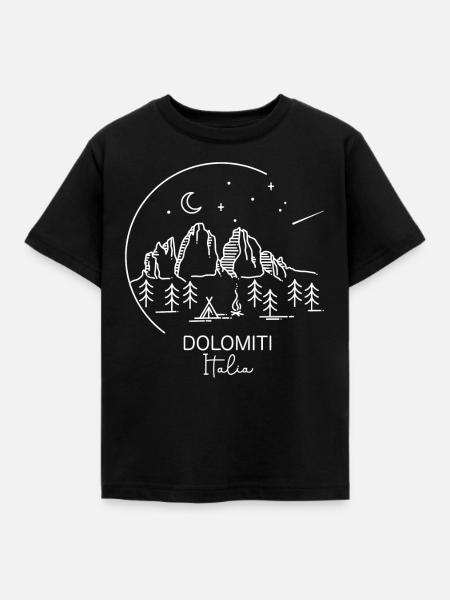 Dolomiten Drei Zinnen Tre Cime di Lavaredo Wandern - Kinder T-Shirt - Schwarz