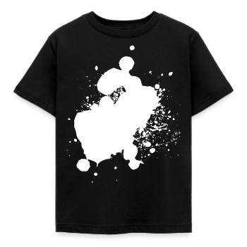 White Splatter (paintball) - T-shirt Enfant - noir - Devant - AI Model Kid Female (0cm)