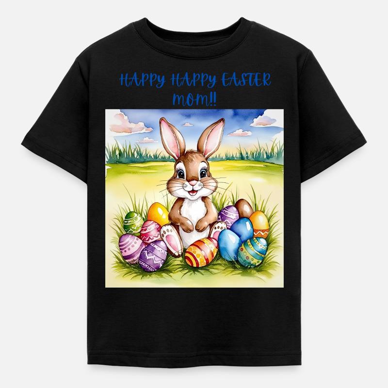 HAPPY HAPPY EASTER - Kids' T-Shirt - black