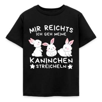 Mir reichts ich gehe meine Kaninchen streichen - Kinder T-Shirt - Schwarz - Vorne - AI Model Kid Female (0cm)