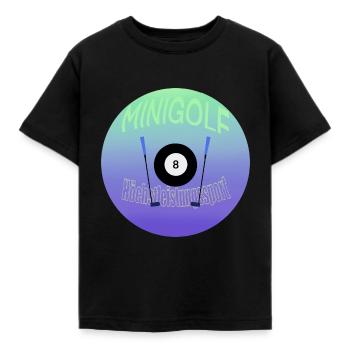 Miniature golf - Kids' T-Shirt - black - Front - AI Model Kid Female (0cm)