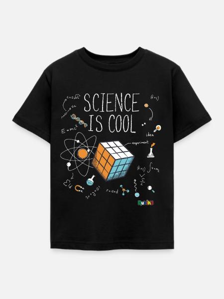 Rubik's Cube Science is Cool - Kinder T-Shirt - Schwarz