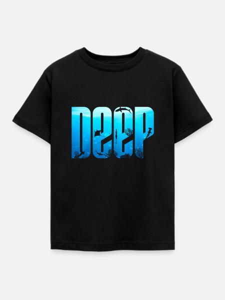DEEP - Meeresboden - Kinder T-Shirt - Schwarz