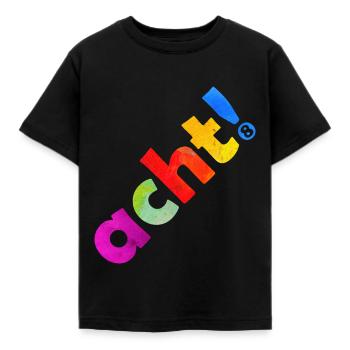 ACHT 8 JAHRE 8. GEBURTSTAG - Kinder T-Shirt - Schwarz - Vorne - AI Model Kid Female (0cm)