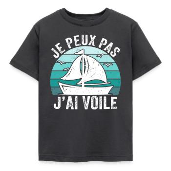 j'peux pas j'ai voile - T-shirt Enfant - charbon - Devant - AI Model Kid Female (0cm)