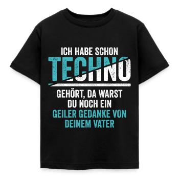 Ich habe schon Techno gehört - Kinder T-Shirt - Schwarz - Vorne - AI Model Kid Female (0cm)