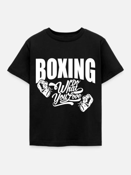 Boxen Boxkampf Boxer Geschenk - Kinder T-Shirt - Schwarz