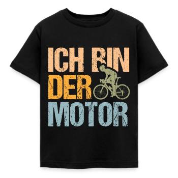 Fahrrad Ich bin der Motor - Kinder T-Shirt - Schwarz - Vorne - AI Model Kid Female (0cm)