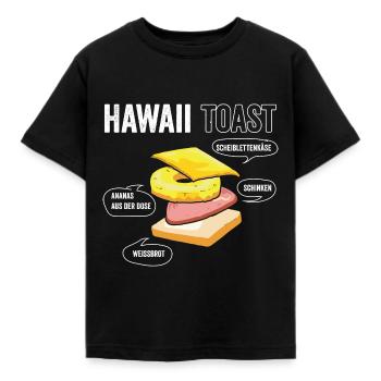 Hawaii Toast - Kinder T-Shirt - Schwarz - Vorne - AI Model Kid Female (0cm)
