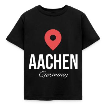 Aix-la-Chapelle, Allemagne, Cathédrale d’Aix-la-Chapelle Allemagne - T-shirt Enfant - noir - Devant - AI Model Kid Female (0cm)