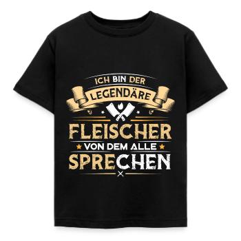 Legendäre Fleischer - Kinder T-Shirt - Schwarz - Vorne - AI Model Kid Female (0cm)