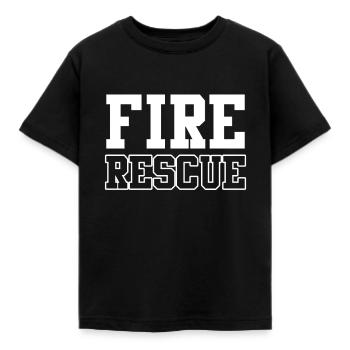 Pompier secouriste - T-shirt Enfant - noir - Devant - AI Model Kid Female (0cm)