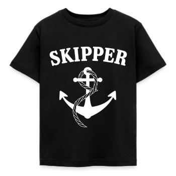 Skipper des Bootes - Kinder T-Shirt - Schwarz - Vorne - AI Model Kid Female (0cm)
