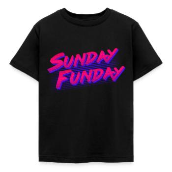 Retro Sunday Funday - Kids' T-Shirt - black - Front - AI Model Kid Female (0cm)